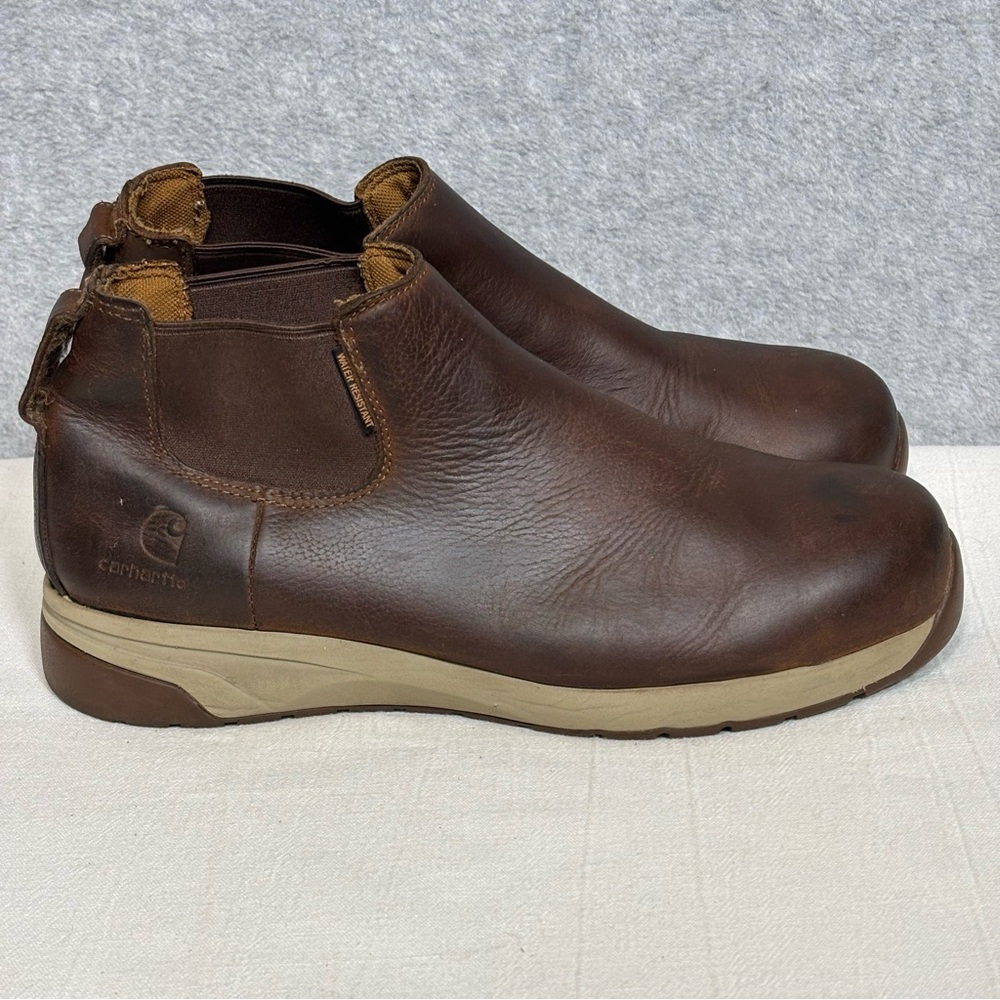 Carhartt Force 4" Water Resistant Romeo Soft Toe Work Boots-Brown-Men Size 12
